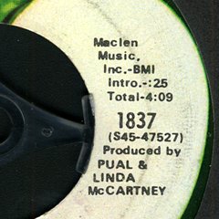 Uncle Albert - B-side Label Detail