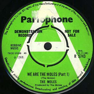 We Are The Moles - A-side Label