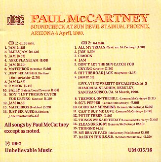 Hit The Road Paul - Rear Cover