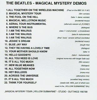 Magical Mystery Demos - CD back