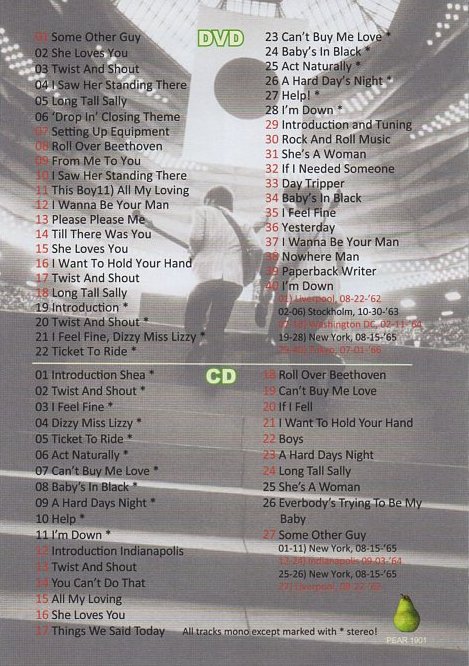 Five Years Live (DVD/CD) - Rear Cover