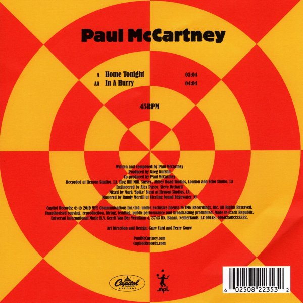 Home Tonight - Rear Cover