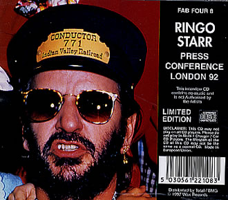 Ringo Starr Press Conference 1992 in London - Rear Cover