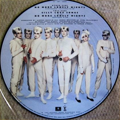 No More Lonely Nights - Pic Disc Rear