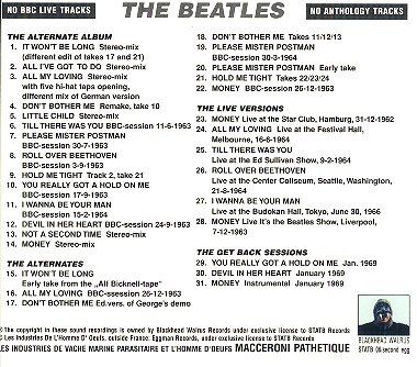 The Alternate With The Beatles - CD back